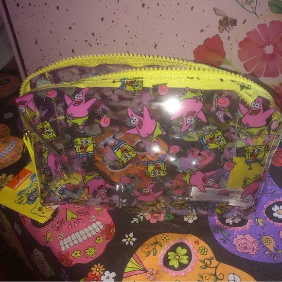 Nickelodeon SpongeBob SquarePants makeup cosmetic bag - Picture 3 of 7